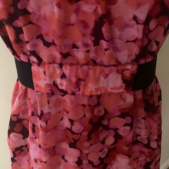 Ann Taylor Loft Pink Floral Patterned Sleeveless Dress - Picture 3 of 11